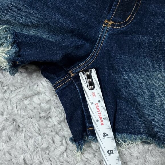 Silver Jeans Suki Curvy Fit Mid Rise Jean Shorts Size 29 x 4 Dark Wash Blue - Picture 7 of 8